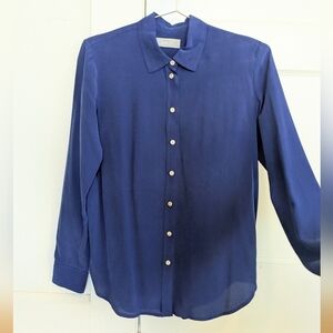 Everlane Women's Deep Blue Button Down Shirt